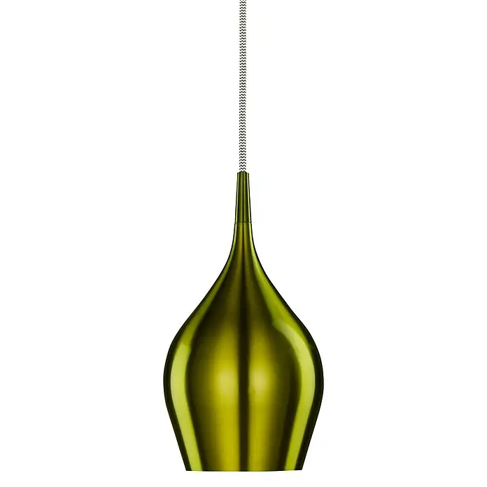 Searchlight Pendelleuchte Vibrant - 40 W, L x B x H: 12 x 12 x 142 cm, Grün, E14, 120 mm - Vorderansicht