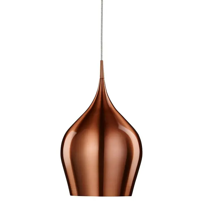 Searchlight Pendelleuchte Vibrant - 60 W, L x B x H: 26 x 26 x 160 cm, Kupfer, E27, 260 mm - Vorderansicht