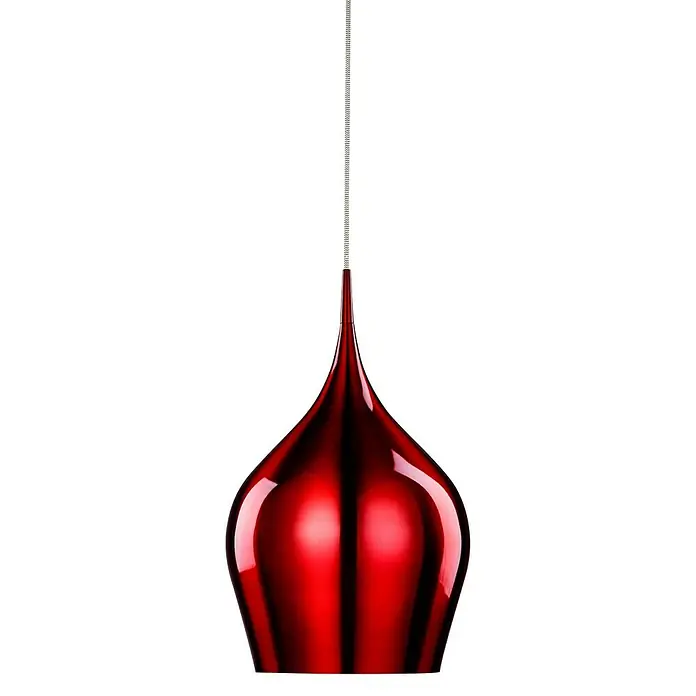 Searchlight Pendelleuchte Vibrant - 60 W, L x B x H: 26 x 26 x 160 cm, Rot, E27, 260 mm - Vorderansicht