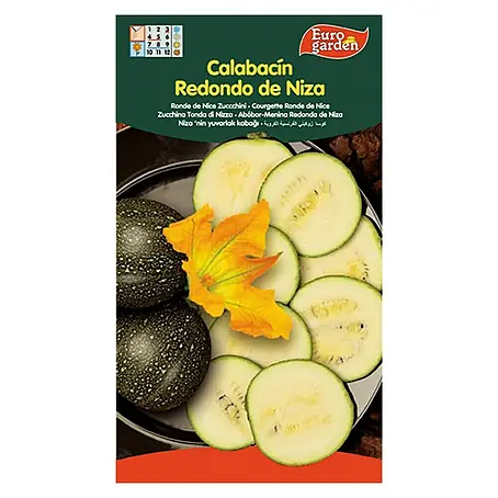 Euro Garden  Semillas de vegetales Calabacín redondo de Niza