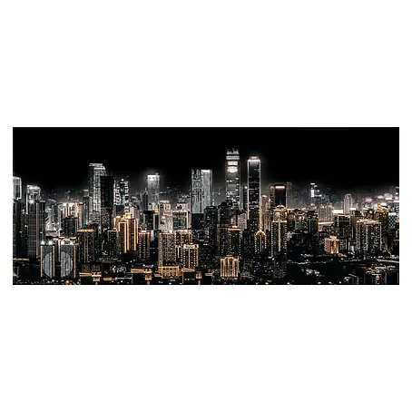 Glasbild Shining City