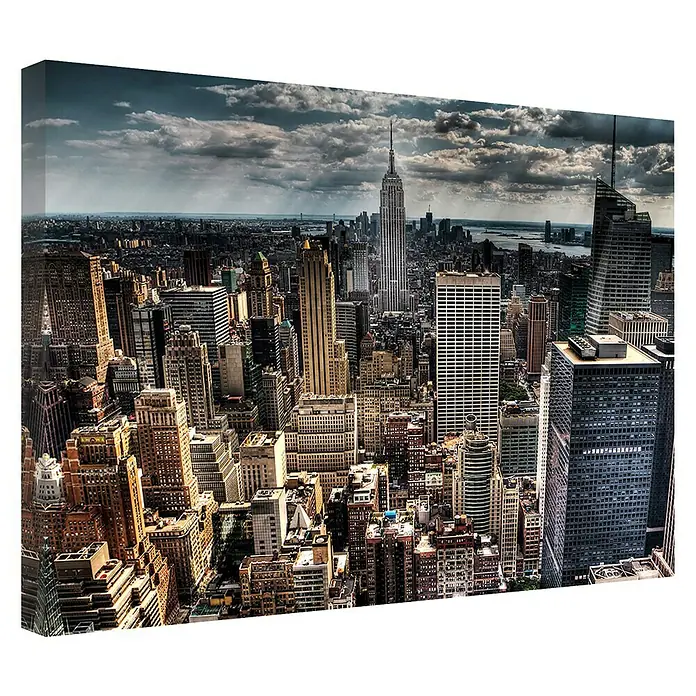Leinwandbild Manhattan - Manhattan, B x H: 100 x 75 cm - Linke Seitenansicht