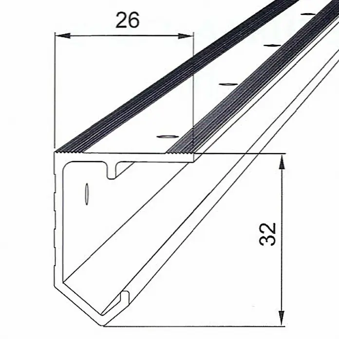 Valcomp by Mantion Okov za klizna vrata Saturn - 150 cm, Nosivost: 45 kg - Pogled sprijeda