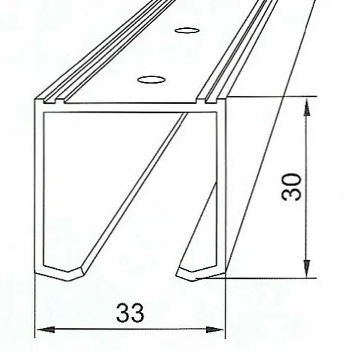 Valcomp by Mantion Panel za harmonika vrata Herkules Plus - 120 cm, Nosivost: 40 kg - Pogled sprijeda