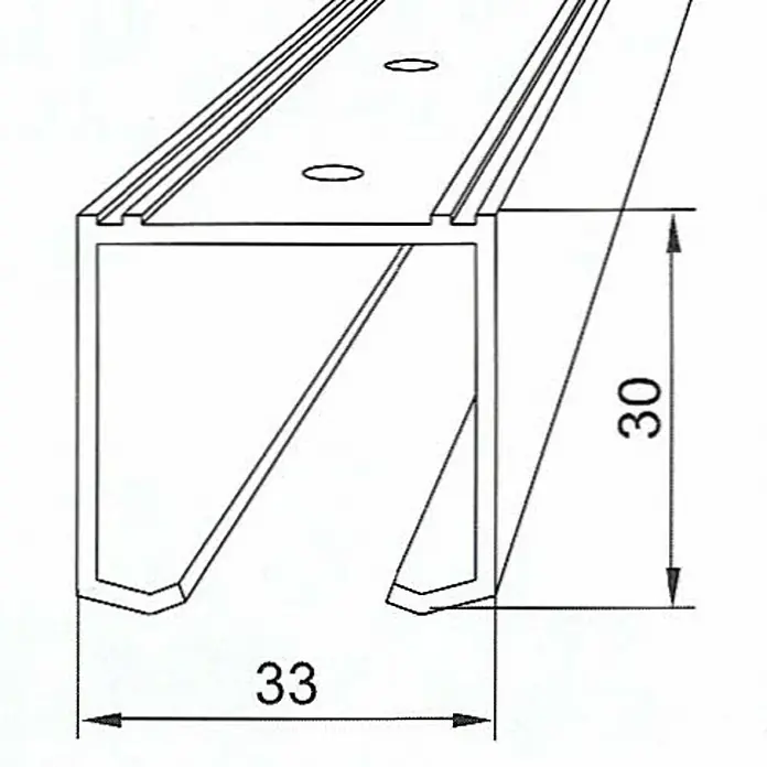 Valcomp by Mantion Panel za harmonika vrata Herkules Plus - 150 cm, Nosivost: 40 kg - Pogled sprijeda