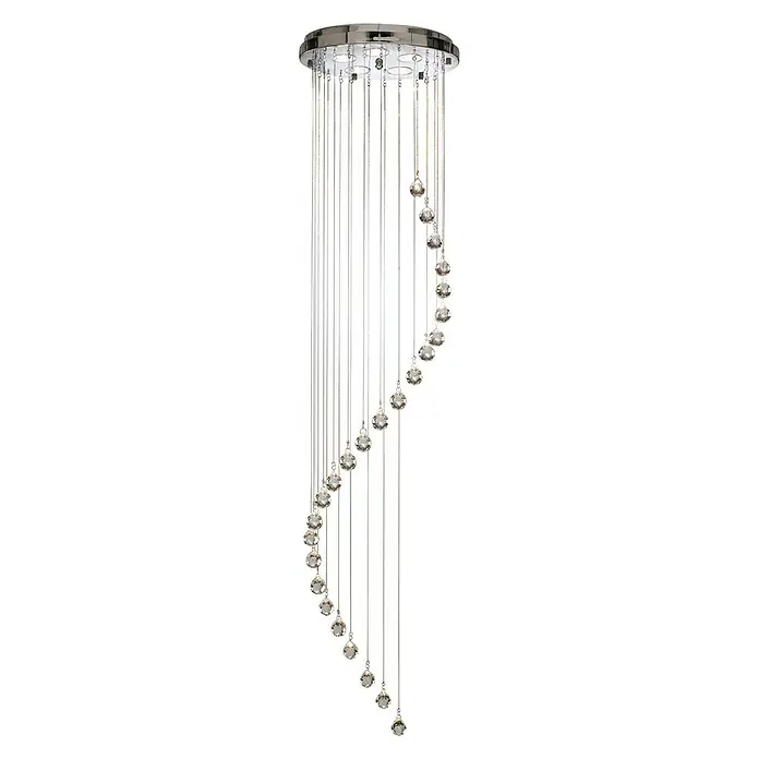 Searchlight Pendelleuchte Hallway - 175 W, L x B x H: 30 x 30 x 180 cm, Chrom, GU10 - Vorderansicht