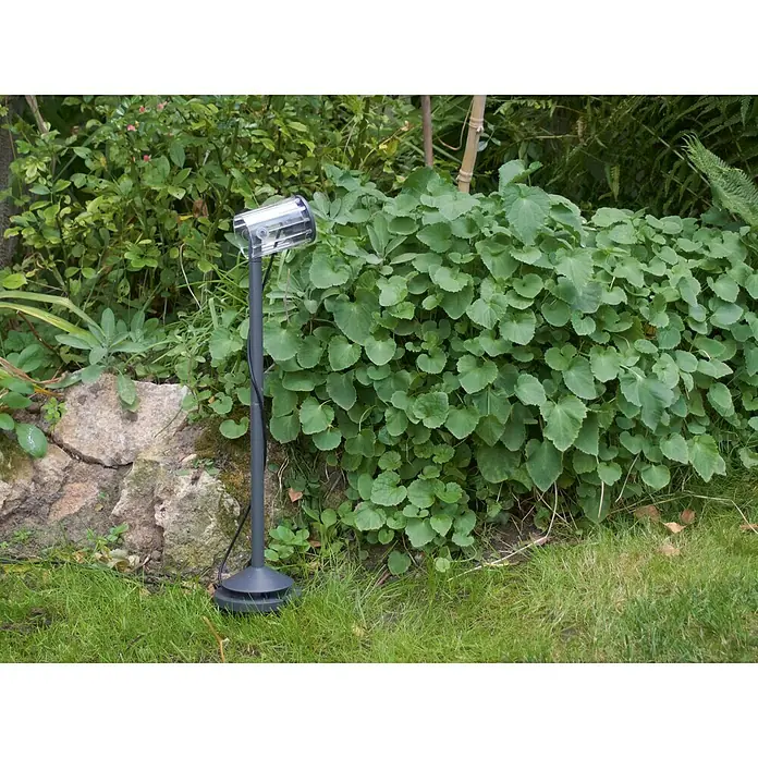 Lutec Sobremuro solar LED de Sun Connec - Negro, Altura: 48,5 cm, LED