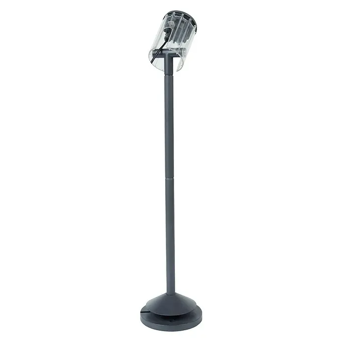 Lutec Sobremuro solar LED de Sun Connec - Negro, Altura: 48,5 cm, LED