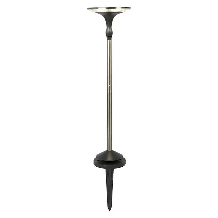 Lutec Sobremuro solar LED Kiwa de Sun Connec - Plateado, Altura: 53 cm, LED