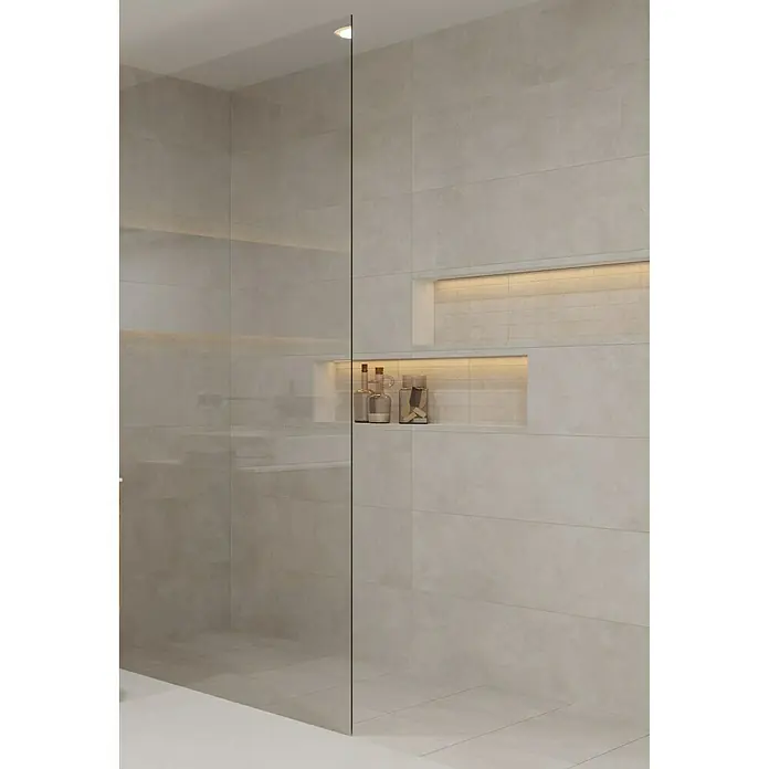 Revestimiento cerámico Kiev - 30 x 90 cm, Beige, Rectificado, Efecto cemento