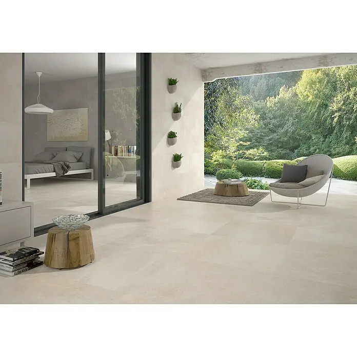 Pavimento porcelánico Alter - 60 x 60 cm, Beige, Rectificado, Efecto piedra
