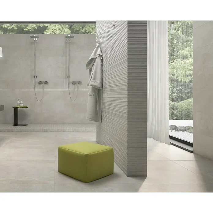 Pavimento porcelánico Alter - 60 x 60 cm, Blanco, Rectificado, Efecto piedra