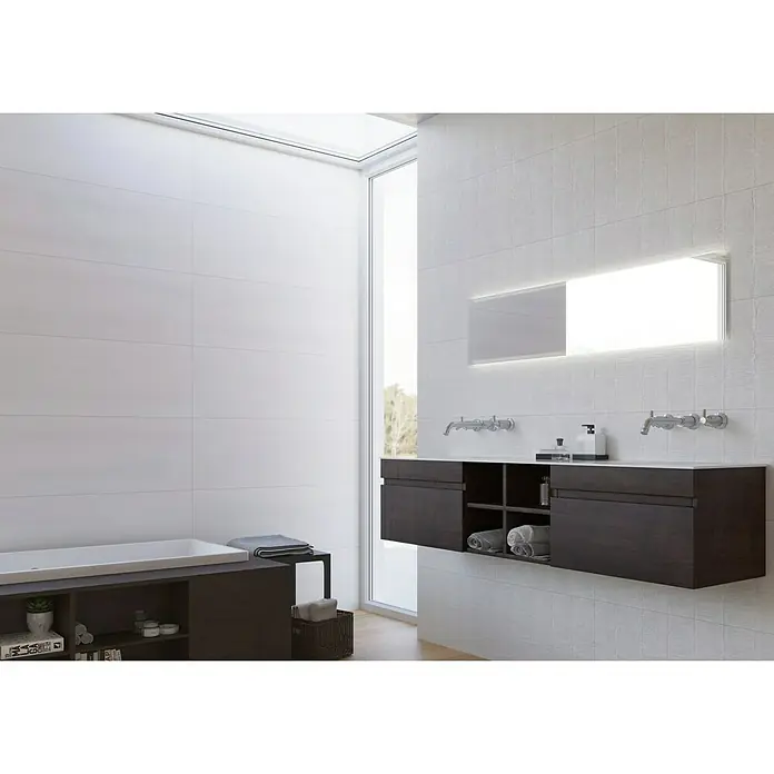 Revestimiento cerámico Gizeh - 40 x 120 cm, Blanco, Rectificado