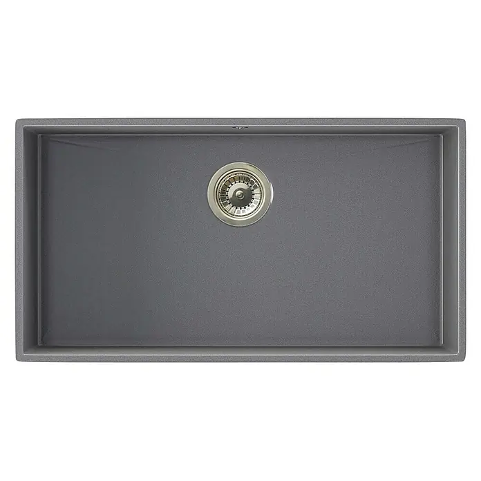 Atron Fregadero encastrable Stuttgart - 43 x 74 cm, 1 cubeta, Acrílico, Metal, Mate