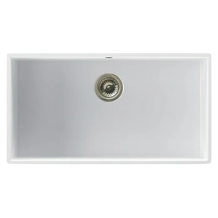 Atron Fregadero encastrable Stuttgart - 43 x 74 cm, 1 cubeta, Acrílico, Blanco, Mate