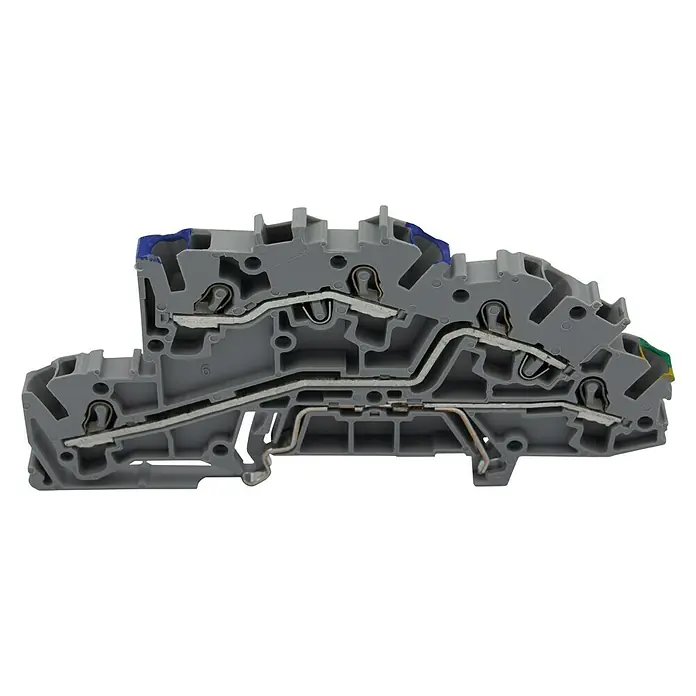 Wago Topjob Installationsetagenklemme S 2003-7646 - N/L/PE, 2,5 mm², Grau, 6 Stk. - Vorderansicht
