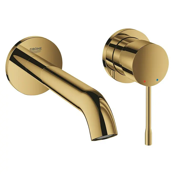 Grohe Essence Wand-Waschtischarmatur M - 2-Loch, Cool Sunrise, Glänzend - Vorderansicht