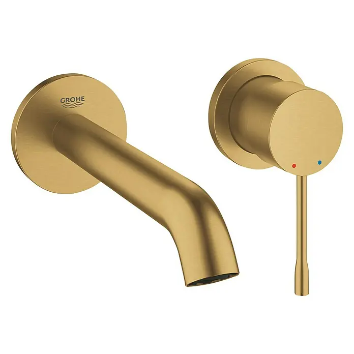 Grohe Essence Wand-Waschtischarmatur M - 2-Loch, Cool Sunrise, Matt - Vorderansicht