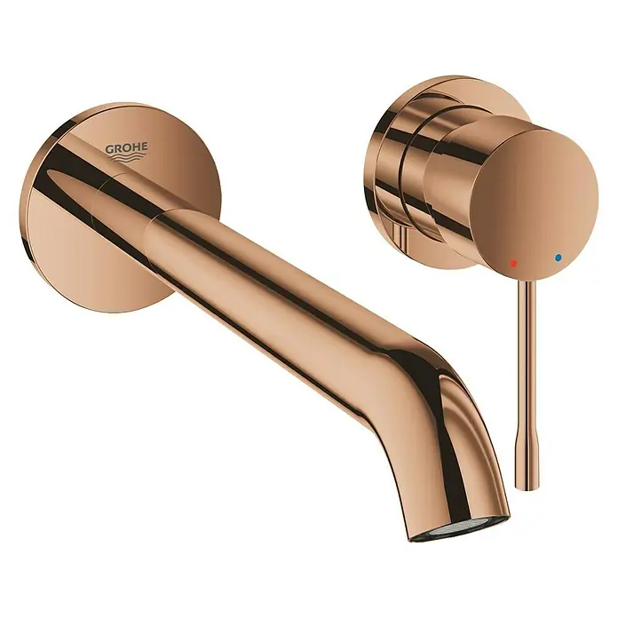 Grohe Essence Wand-Waschtischarmatur L - 2-Loch, Warm Sunset, Glänzend - Vorderansicht