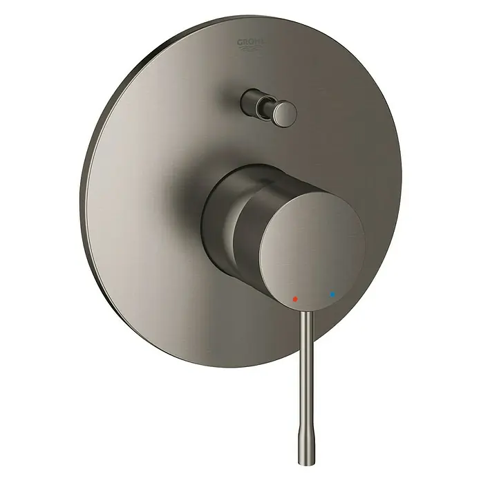 Grohe Essence UP-Badewannenarmatur - Hard Graphite, Matt - Vorderansicht