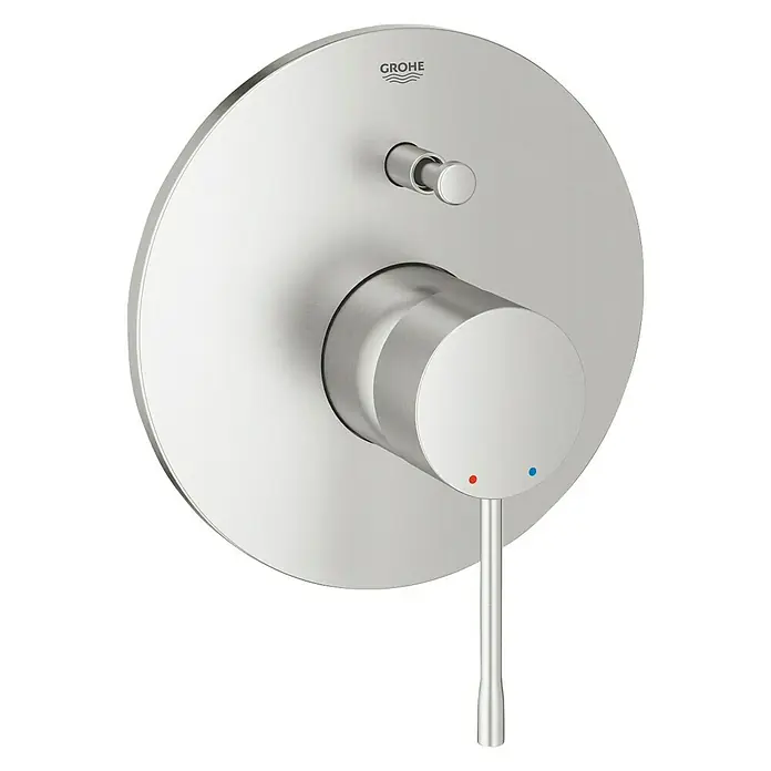 Grohe Essence UP-Badewannenarmatur - Supersteel, Matt - Vorderansicht