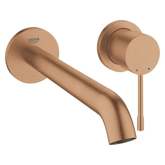 Grohe Essence Wand-Waschtischarmatur L - 2-Loch, Warm Sunset, Matt - Vorderansicht