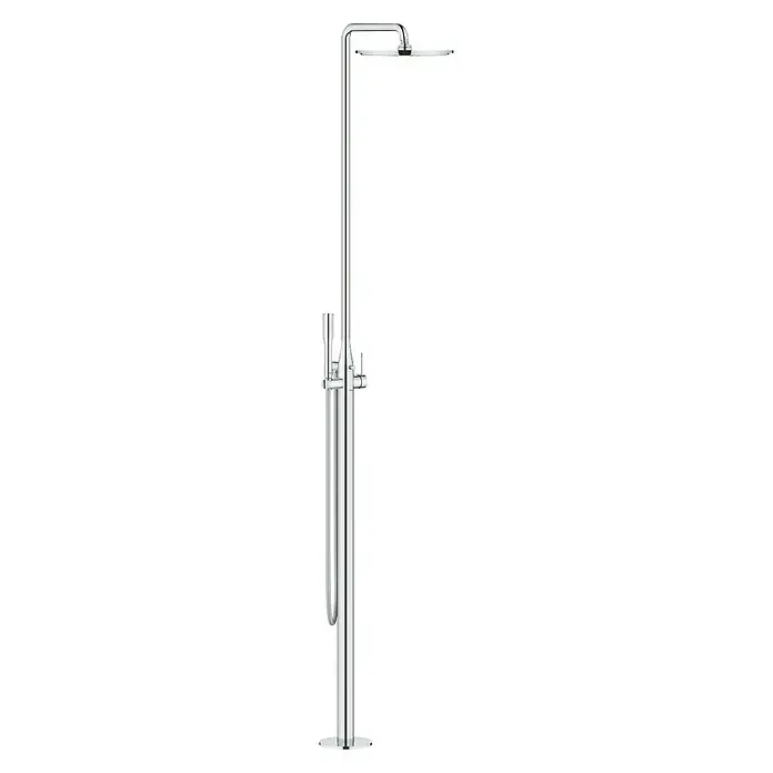 Grohe Essence New Duschsystem - Freistehend, Verchromt - Vorderansicht