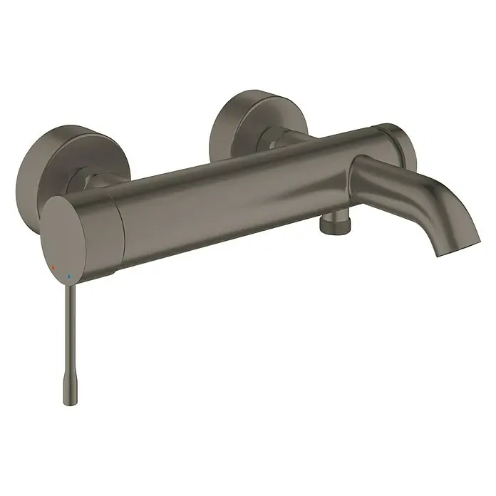 Grohe Essence Badewannenarmatur - Hard Graphite, Matt - Vorderansicht