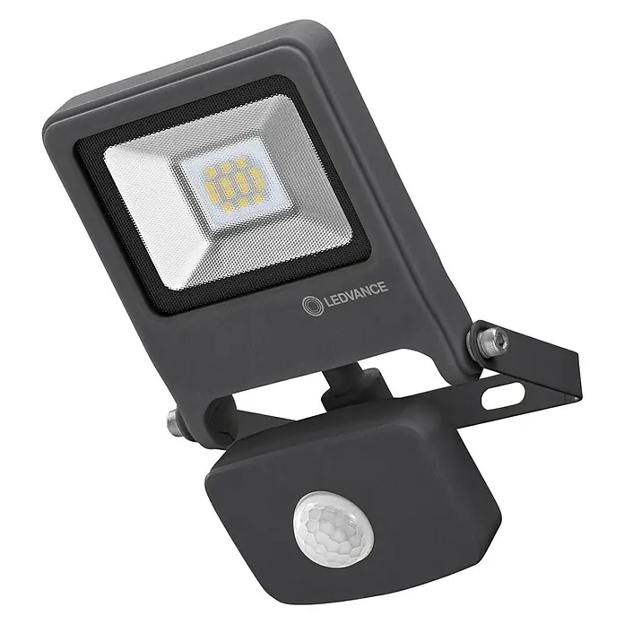 Ledvance Sensor-LED-Strahler Endura - Grau, 10 W, IP44 - Vorderansicht