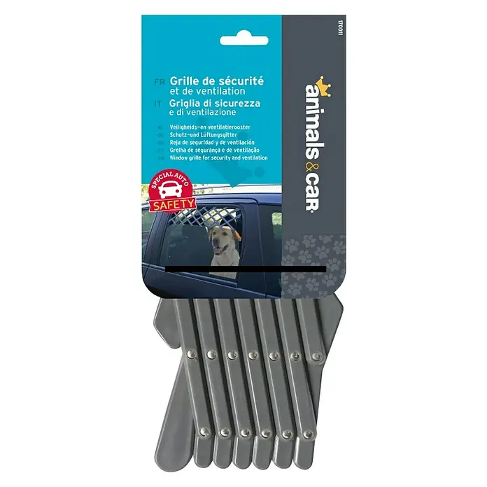 Reja extensible para ventanas Animal & Car - Negro, Plástico