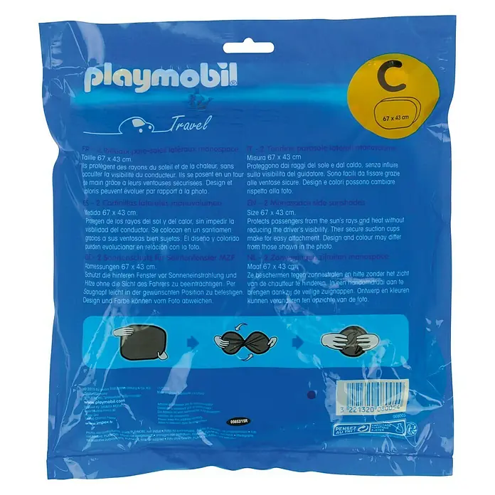 Parasol para el coche Playmobil - 2 uds., L x An: 47 x 43 cm