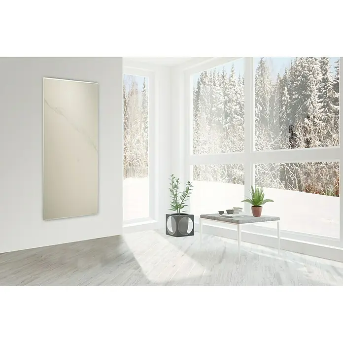 Infrarot-Keramikheizkörper - B x H: 60 x 120 cm, 1.100 W, Weiß, Grau - Ansicht von oben