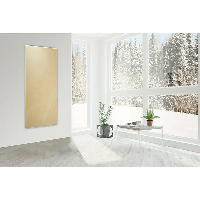 Infrarot-Keramikheizkörper - B x H: 60 x 120 cm, 1.100 W, Beige, Creme - Ansicht von oben