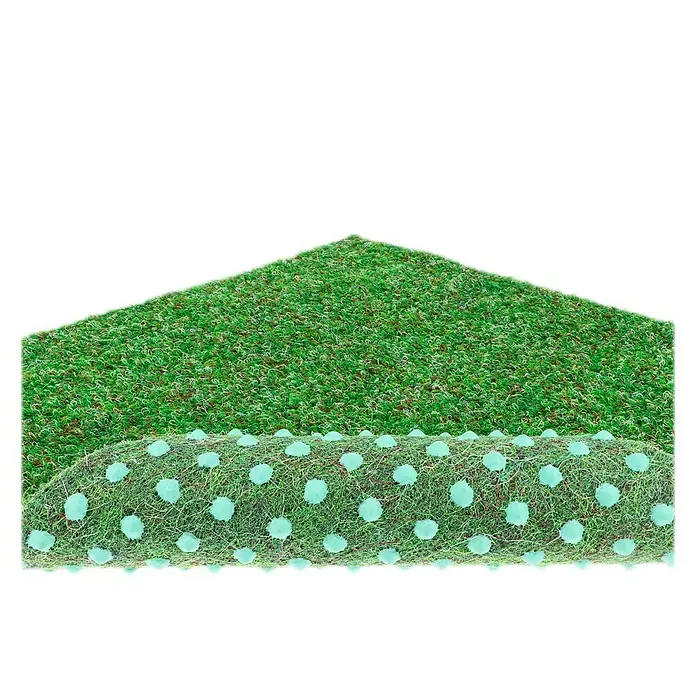 Kunstrasen Meterware Green - Breite: 400 cm, Mit Drainagenoppen, Jägergrün