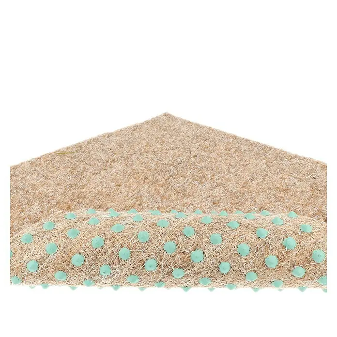 Kunstrasen Meterware Green - Breite: 200 cm, Mit Drainagenoppen, Beige