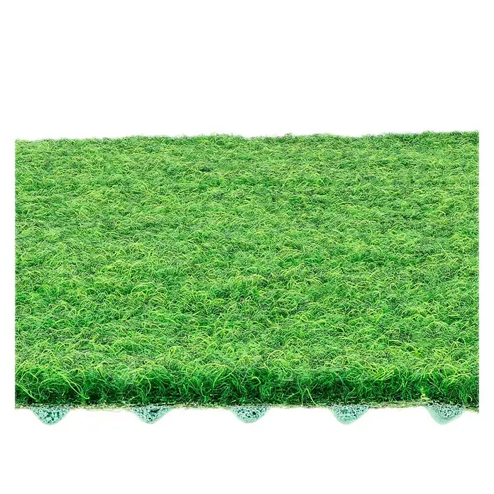 Kunstrasen Meterware Green - Breite: 200 cm, Mit Drainagenoppen, Jägergrün