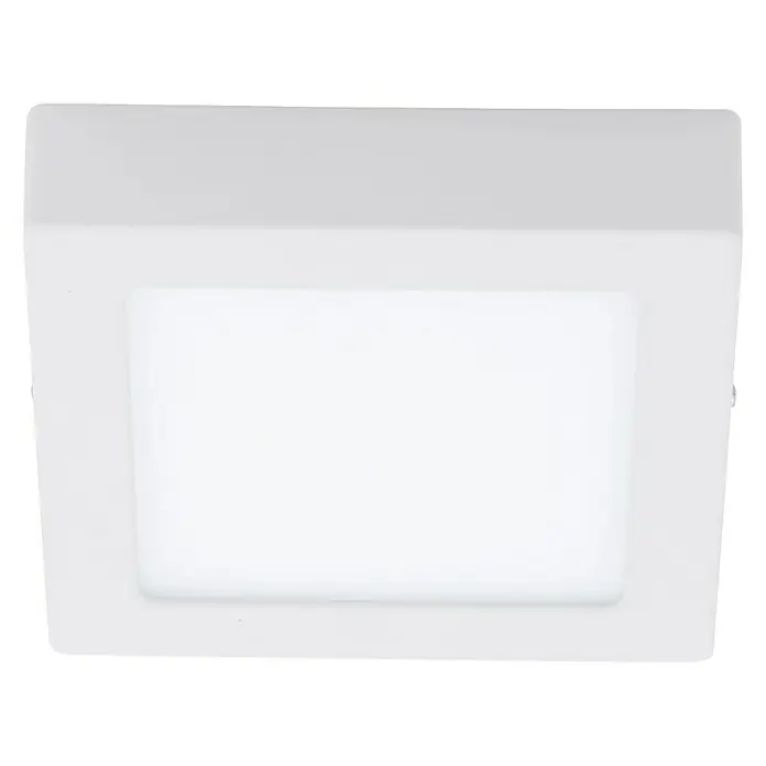 Eglo Wand- en plafondlamp - 10,9 W, Wit, Chroom, l x b x h: 17 x 4 x 17 cm - Vooraanzicht