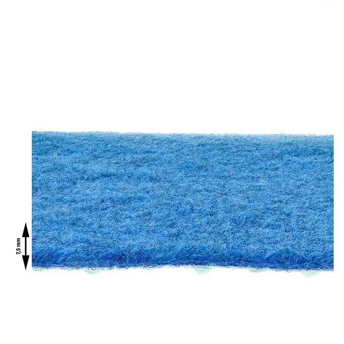 Kunstrasen Meterware Green - Breite: 200 cm, Mit Drainagenoppen, Blau
