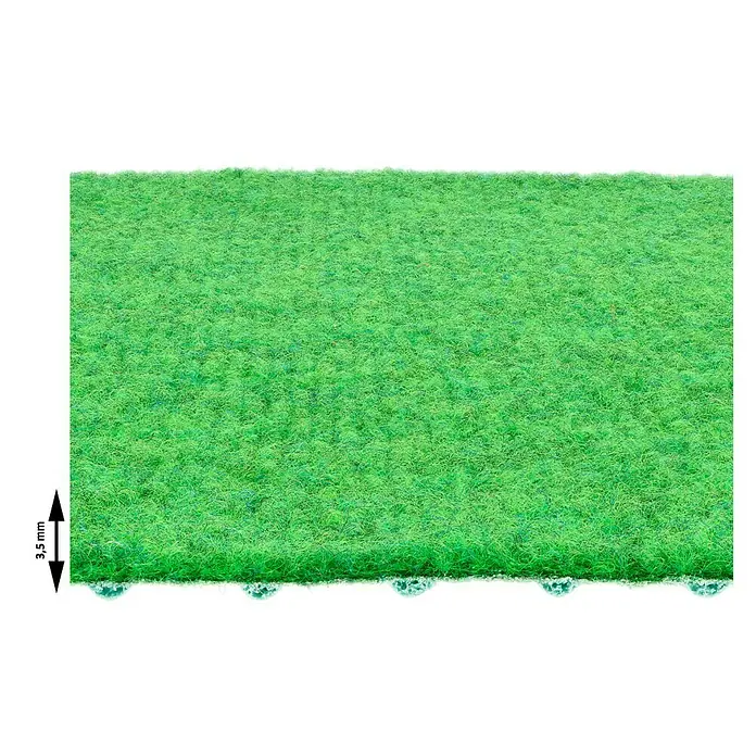 Rasenteppich Meterware Hockey - Breite: 400 cm, Mit Noppen, Grün