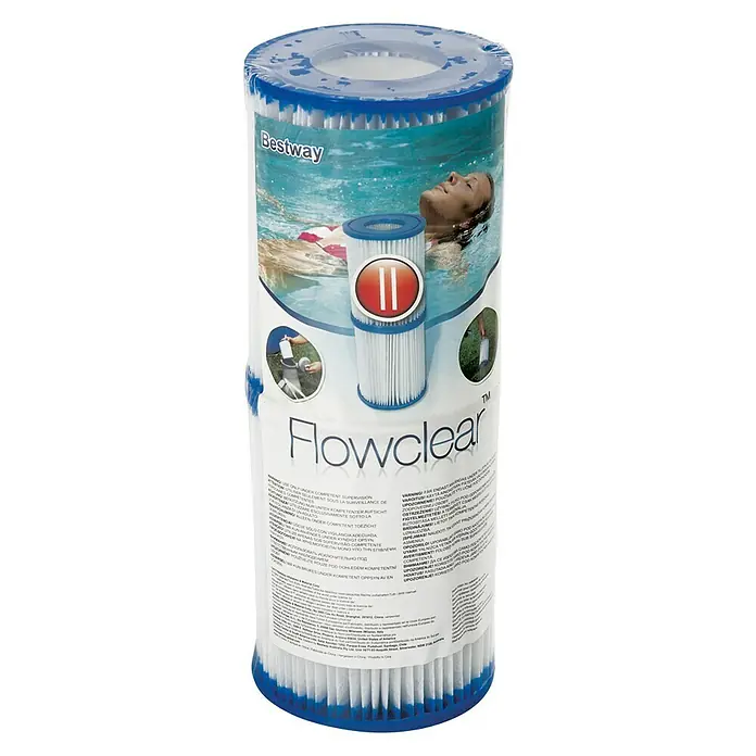 Bestway Flowclear Filterkartusche - Passend für: Flowclear Filterpumpen 2.006 l/h, Flowclear Filterpumpen 3.028 l/h, 2 Stk.