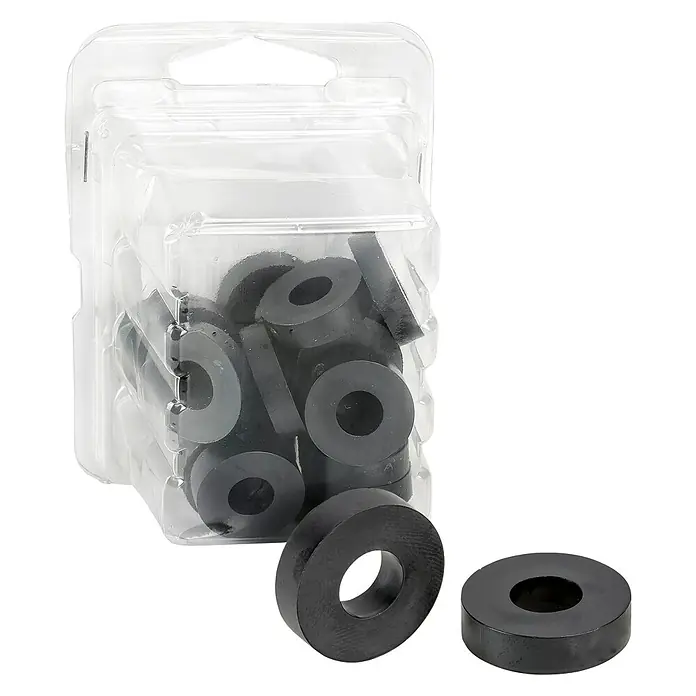 Soporte distanciador - 15 ud., Diámetro: 8,5 mm, Espesor: 10 mm, Negro