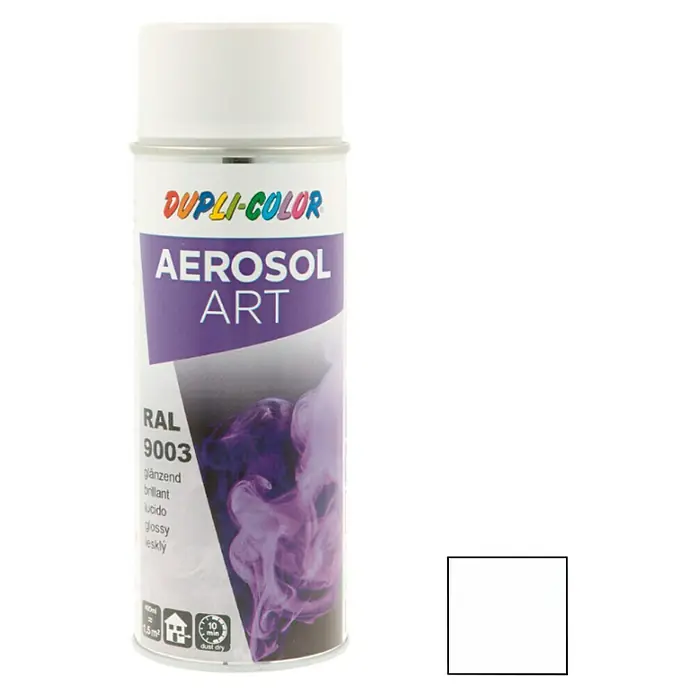 Dupli-Color Aerosol Art Sprayverf RAL 9003 Signaalwit - Signaalwit, 400 ml, Glanzend