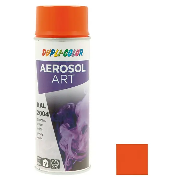 Dupli-Color Aerosol Art Sprayverf RAL 2004 Zuiver oranje - Zuiver oranje, 400 ml, Glanzend