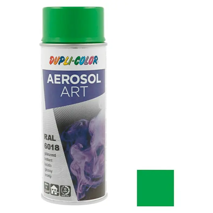 Dupli-Color Aerosol Art Sprayverf RAL 6018 Geelgroen - Geelgroen, 400 ml, Glanzend