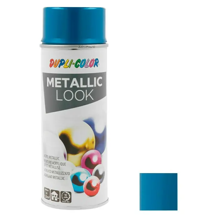 Dupli-Color Effect Acrylspuitlak Azuurblauw - Azuurblauw metallic, Zijdemat, Sneldrogend, 400 ml