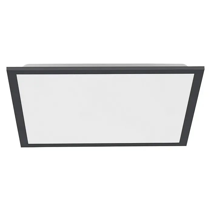 LeuchtenDirekt LED-Panel - 28 W, L x B x H: 45,5 x 45,5 x 6,6 cm, Schwarz - Vorderansicht