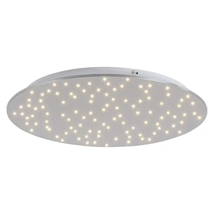 LeuchtenDirekt Okrugla ploča s LED svjetlom - 18 W, Ø x V: 480 mm x 4 cm, Bijele boje - Pogled sprijeda