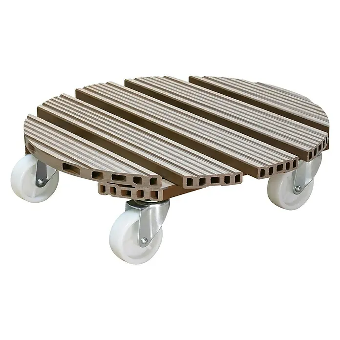 Gardol Pflanzenroller - WPC, Taupe, Max. Belastung: 150 kg - Linke Seitenansicht