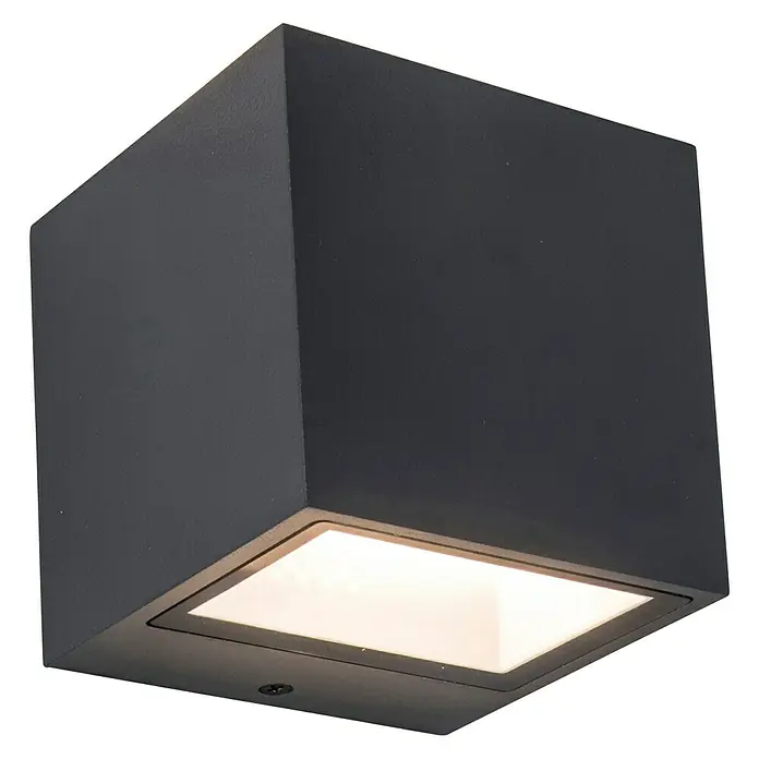 Aplique exterior LED Gemini - 9 W, 88 x 85 x 86 mm, Antracita, IP54 - Vista frontal