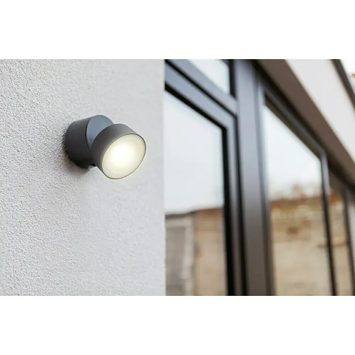 Lutec Aplique exterior LED Trumpet - 8 W, Antracita - Foto ambiente